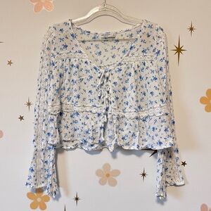 Arizona Jeans Co. Blue Floral Women's Top